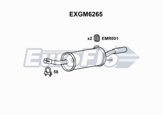 Rear Muffler (EXGM6265)