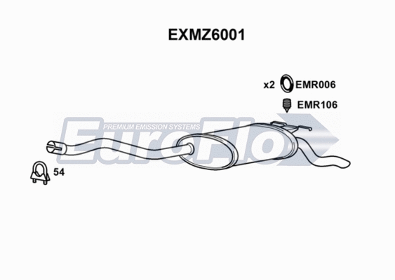 Rear Muffler (EXMZ6001)