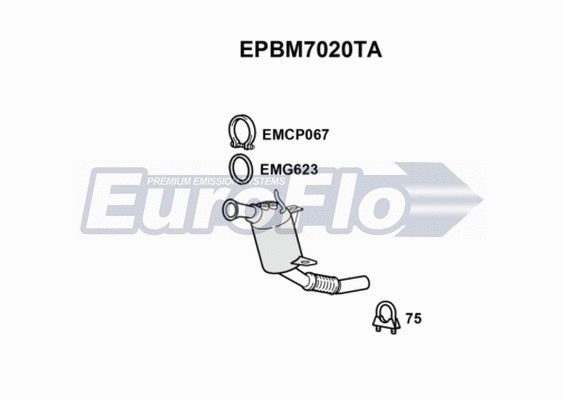 Soot/Particulate Filter, exhaust system (EPBM7020TA)