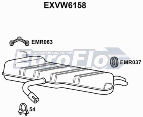 Rear Muffler (EXVW6158)