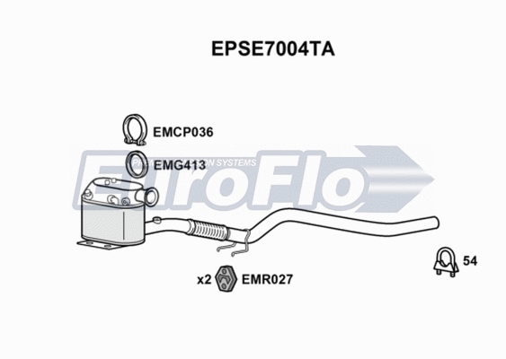 Soot/Particulate Filter, exhaust system (EPSE7004TA)