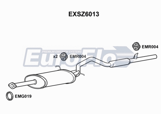 Rear Muffler (EXSZ6013)