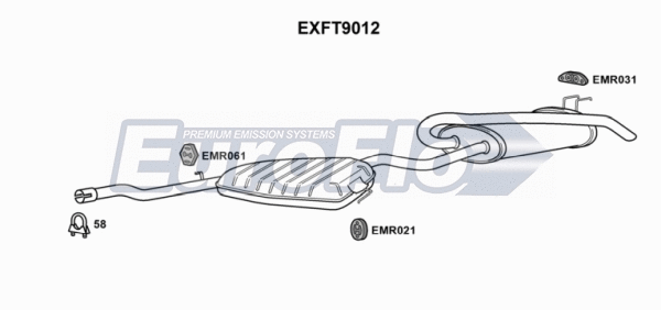 Centre/Rear Muffler (EXFT9012)