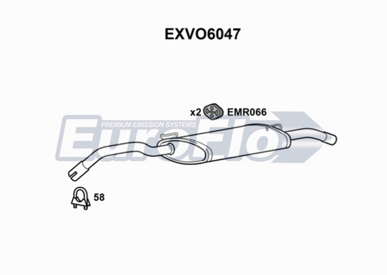 Rear Muffler (EXVO6047)