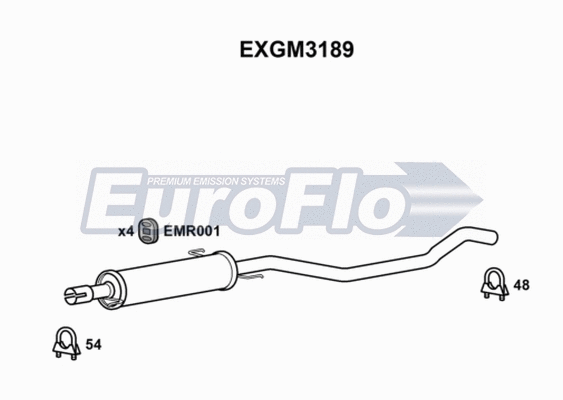 Centre Muffler (EXGM3189)