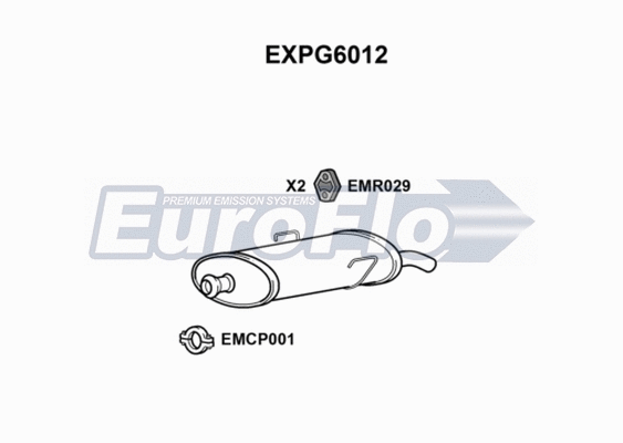 Rear Muffler (EXPG6012)