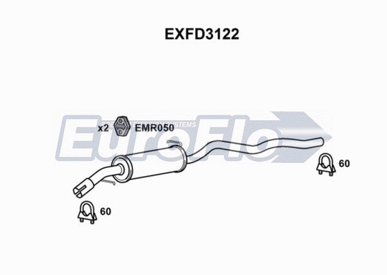 Centre Muffler (EXFD3122)