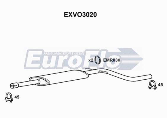 Centre Muffler (EXVO3020)