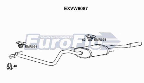 Rear Muffler (EXVW6087)