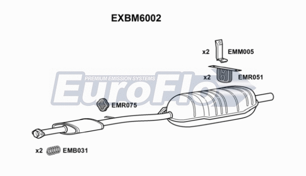Rear Muffler (EXBM6002)