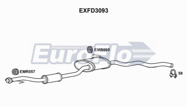 Centre Muffler (EXFD3093)