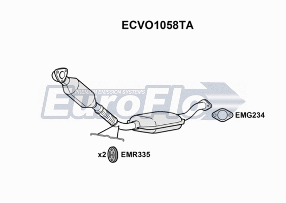 Catalytic Converter (ECVO1058TA)