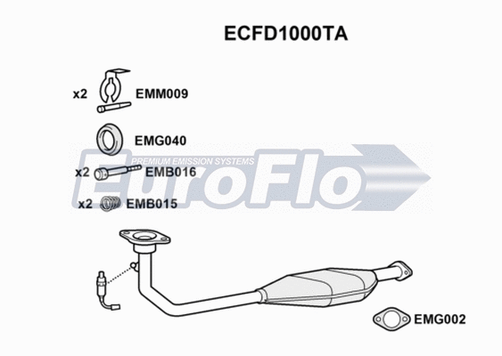 Catalytic Converter (ECFD1000TA)