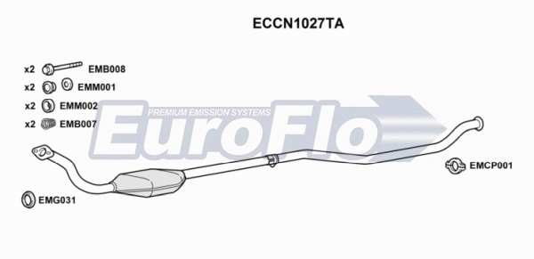 Catalytic Converter (ECCN1027TA)