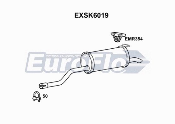 Rear Muffler (EXSK6019)