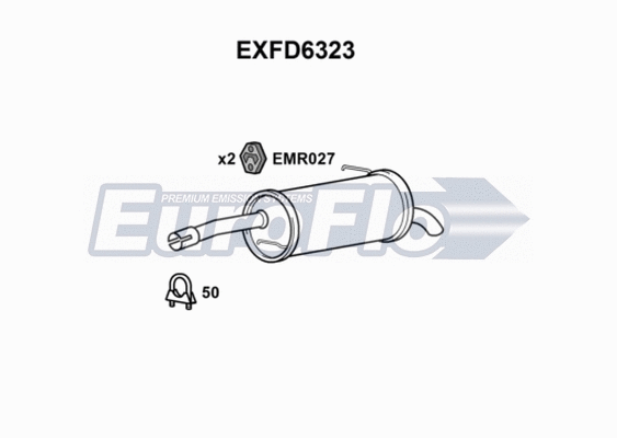 Rear Muffler (EXFD6323)