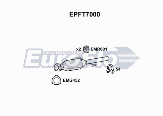 Soot/Particulate Filter, exhaust system (EPFT7000)