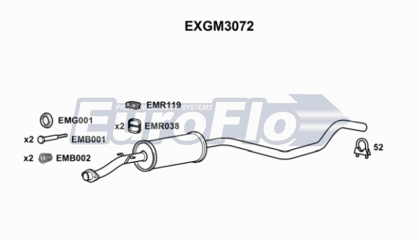 Centre Muffler (EXGM3072)