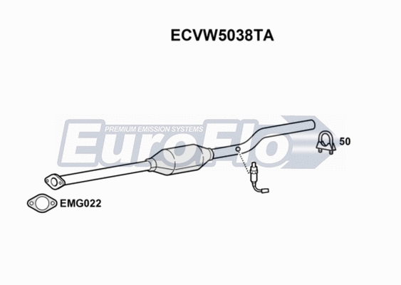 Catalytic Converter (ECVW5038TA)