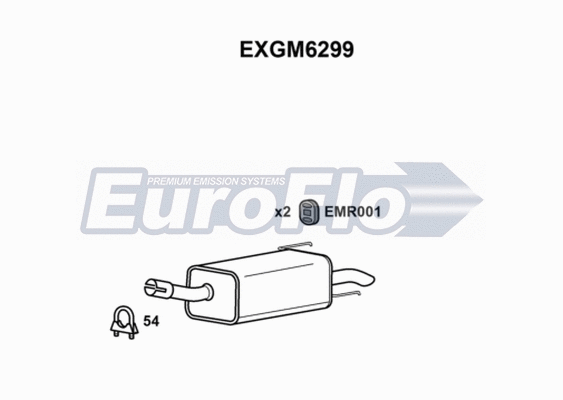 Rear Muffler (EXGM6299)