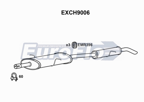 Centre/Rear Muffler (EXCH9006)