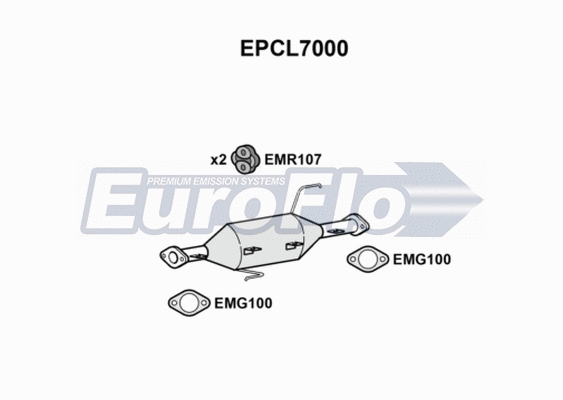 Soot/Particulate Filter, exhaust system (EPCL7000)