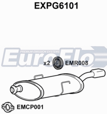 Rear Muffler (EXPG6101)