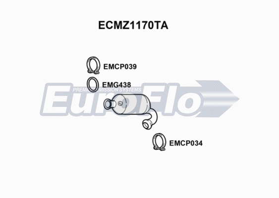Catalytic Converter (ECMZ1170TA)