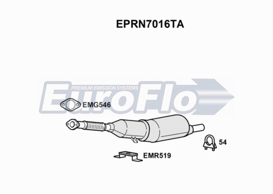 Soot/Particulate Filter, exhaust system (EPRN7016TA)