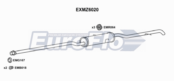 Rear Muffler (EXMZ6020)