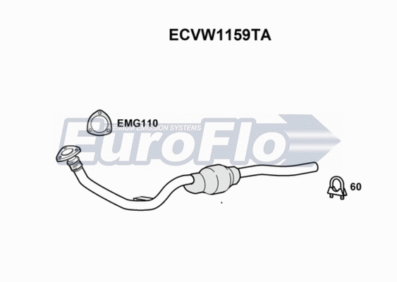 Catalytic Converter (ECVW1159TA)