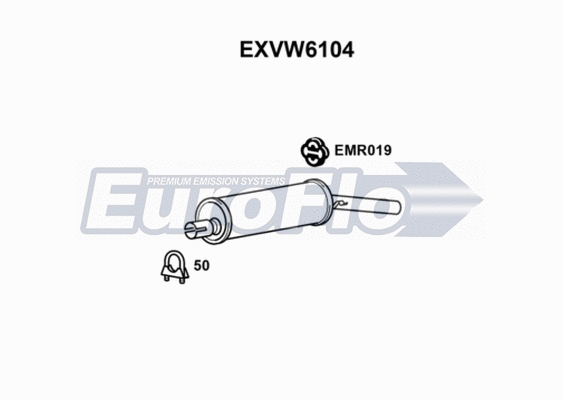 Rear Muffler (EXVW6104)