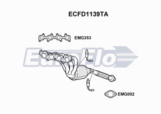 Catalytic Converter (ECFD1139TA)