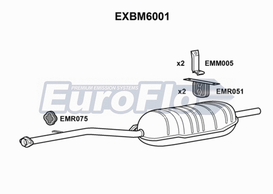 Rear Muffler (EXBM6001)