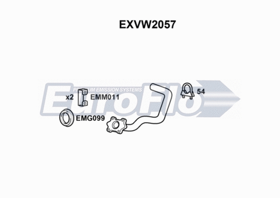 Exhaust Pipe (EXVW2057)