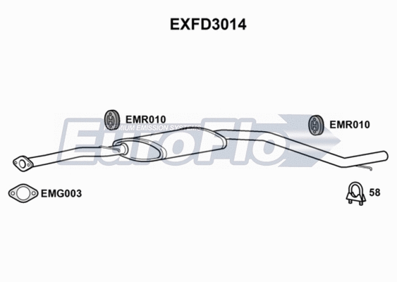 Centre Muffler (EXFD3014)