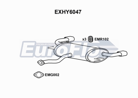 Rear Muffler (EXHY6047)