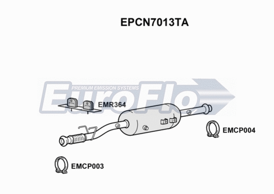 Soot/Particulate Filter, exhaust system (EPCN7013TA)