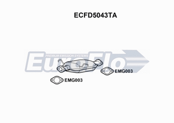 Catalytic Converter (ECFD5043TA)
