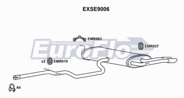 Centre/Rear Muffler (EXSE9006)