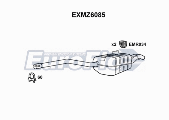 Rear Muffler (EXMZ6085)