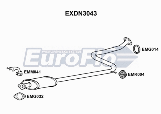 Centre Muffler (EXDN3043)