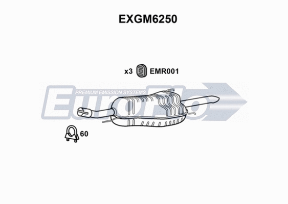 Rear Muffler (EXGM6250)