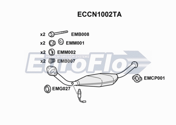 Catalytic Converter (ECCN1002TA)