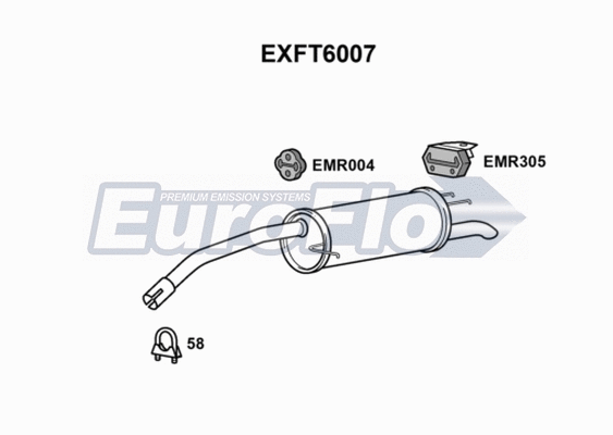 Rear Muffler (EXFT6007)