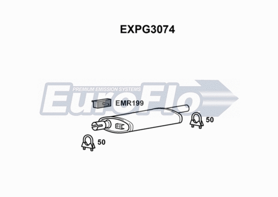Centre Muffler (EXPG3074)