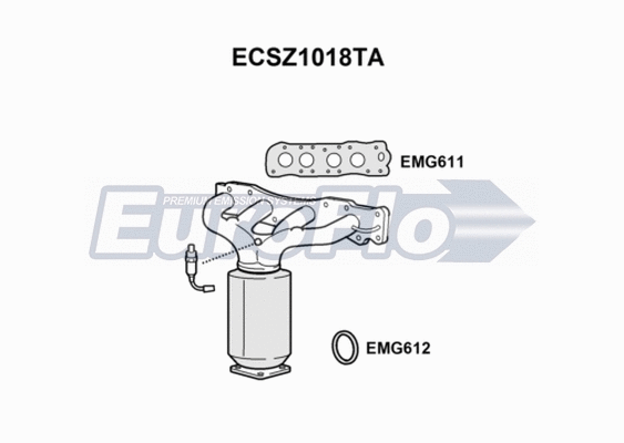 Catalytic Converter (ECSZ1018TA)