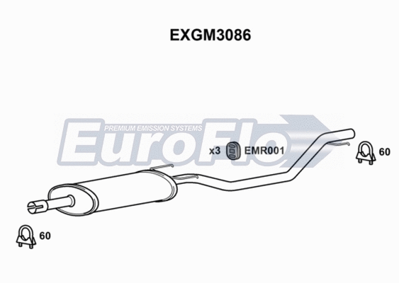 Centre Muffler (EXGM3086)