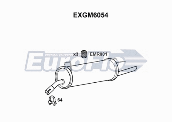 Rear Muffler (EXGM6054)