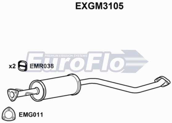 Centre Muffler (EXGM3105)